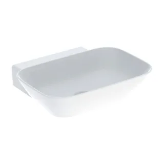 Geberit One Aufsatz-Waschtisch 505040016 50x42,5cm, Schalenform, ohne Überlauf, weiß KeraTect, ohne Hahnloch