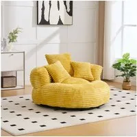 HAUSS SPOLE Schlafsofa Sitzsack Relaxsessel Posterstuhl, Extrabreit Lazy Sofa mit 3 Kissen