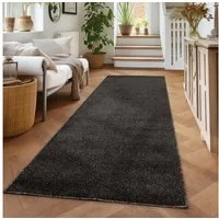 Carpettex Veloursteppich Unicolor - Einfarbig, Läufer, Höhe: 11 mm, Einfarbig Kurzflor Teppich Wohnzimmer verschiedene farben und größen