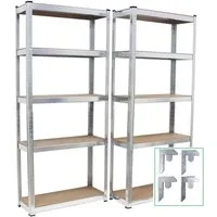 TRUTZHOLM Steckregal Schwerlastregal 170x75x30 cm 2er Set Steckregal Lagerregal, 2er Set