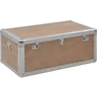 vidaXL Aufbewahrungsbox Aufbewahrungsbox Tannenholz Massiv 91x52x40 cm Braun