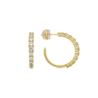 Luxenter Ohrringe mit 18 Karat Gelbgold-Finish und Brillanz-Zirkonia – Remil