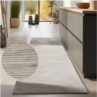 HANSE Home Teppich Dhaka Juteteppich, rechteckig, Höhe: 5 mm, Läufer, handgewebt, Jute, Wolle, Natur, Wohnzimmer, Flur, Klassisch
