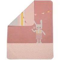 Babydecke Juwel mit Stick 'Hase' 70 x 90 cm, DAVID FUSSENEGGER