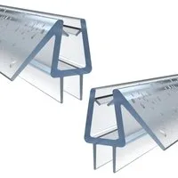 WITEN&NOCK Duschdichtung 5-6 mm Dichtung mit doppelter Lippe Ersatzdichtung Dichtungsprofile, L: 50 cm, (2-St)