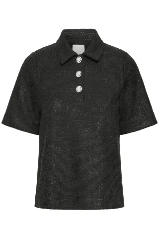 ICHI - Bluse - Ihkate Gleam schwarz - Gr. - XS