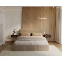 thematys Polsterbett mit Bettkasten & Lattenrost – Stauraumbett Cord 120x200–180x200 (Optional mit 28 cm H3/H4 Taschenfederkern oder 23 cm Taschenfederkern-Matratze H2)