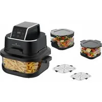 KeMar Kitchenware Heißluftfritteuse KHF-400, 1500 W, Glasbehälter, Kompakt, 1.500 Watt