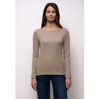 STREET ONE Langarmshirt in Unifarbe