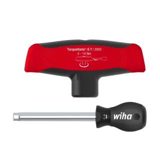 Wiha Drehmoment-Schraubendreher mit Quergriff TorqueVario -S T 5-14 Nm variabel einstellbare Drehmomentbegrenzung - 29233