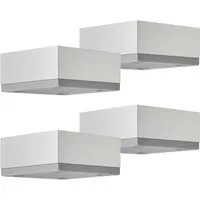 SO-TECH® Möbelfuß 4er Set MOTEL 65 x 65 mm Höhe: 25-35 mm, Höhe 25 mm, Silberoptik