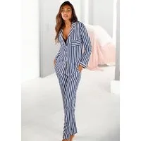 H.I.S Pyjama (Set, 2 tlg) in klassischem Schnitt mit Streifenmuster