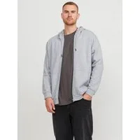 Jack & Jones PlusSize Kapuzensweatjacke JJEBRADLEY mit Kapuze und weichem Innenmaterial unifarben, modisch, relaxed fit, Materialmix