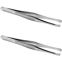 Osma Augenbrauenpinzette 2x Pinzette Augenbraunpinzette Zupfpinzette Profi zupfen Splitter 9, zupfen, Splitter, 9 cm, gerade