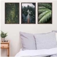 PHOTOLINI Bilderrahmen 3er Set modern mit bruchsicherem Acrylglas, Holz MDF, Fotos & Poster, für 3 Bilder (3er Set), Posterrahmen 30x45 cm zum Aufhängen