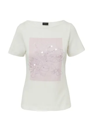 s.Oliver BLACK LABEL - T-Shirt mit Artwork weiß - Gr. - 40