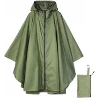 Mutig Regenmantel Wiederverwendbar Regenponcho,Unisex Regencape, Wasserdicht Regenmantel (Rain, Poncho Hiking Cycling Outdoor Mehrzweck Regenjacke mit Kapuze)