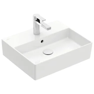 Villeroy & Boch Memento 2.0 Waschtisch 4A225001 50 x 42 cm, weiß alpin, mit Hahnloch, mit Überlauf