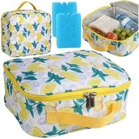 Sarcia.eu Kühltasche Gelbe Kühltasche 4L mit Kühlakkus, isoliert, für Arbeit & Reise