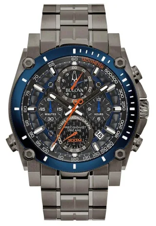 Bulova Precisionist Grau Herren Armbanduhr 98B343