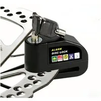 ibettertec Rahmenschloss Bremsscheibenschloss mit 110dB,Diebstahlsicherung,Fahrradschlösser (für Motorrad, Fahrrad, Scooter,Aluminiumgehäuse, Wetterfest & Staubdicht, Fahrrad Alarmanlage, Motorrad Schloss Alarm, 1,2 m Erinnerungskabel)