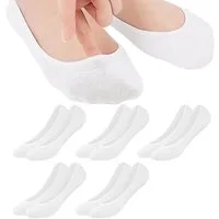 FOUORTUNATE-BEE Kurzsocken 5 Paar Damen Sneaker Socken unsichtbar rutschfest atmungsaktiv Für Sport Alltag Ballerina Schuhe Silikon Halt Größen 35-42