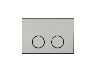 MEPA Frame Betätigungsplatte 2-Mengen Warmgrau-Mattschwarz, 421058 421058