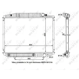 NRF Motork?hler gel?tet Mercedes S-Klasse W126 58131