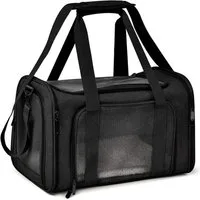 ibettertec Tiertransporttasche Transporttasche für Katze Hund, Faltbare Katzentransportbox, tragbar bis 6 kg, Transportbox Faltbar Box Hund Transporttasche Katze