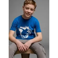 KIDSWORLD T-Shirt Mit lässigem Druck: BIKER Kurzarm, bedruckt, Rundhalsausschnitt, aus Baumwolle