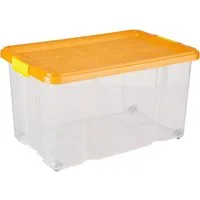 WieWin Stapelbox Eurobox mit Deckel 60 X 40 X 33 cm 366100, Farblich Sortiert 55 Liter