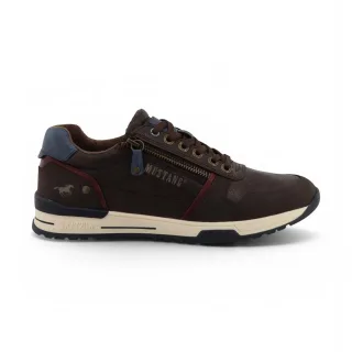 Mustang Herren braune Kunstleder-Sneakerschuhe – M0281006
