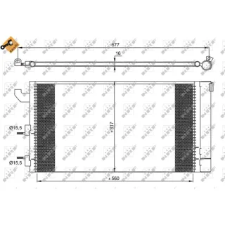 NRF Klimakondensator + Trockner Fiat Panda 169 35883