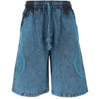 Guru-Shop Relaxhose Ethno Yogashorts, Stonwasch Patchwork Shorts.. Hippie, Ethno Style, alternative Bekleidung