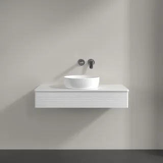Villeroy und Boch Antao Waschtisch-Unterschrank K09110GF 100x19x50cm, Waschbeckenplattenfarbe Lack, glossy white lacquer