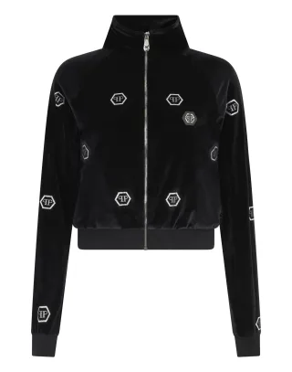Chenille Tracksuit Jacket Mini Monogram Crystal Monogram