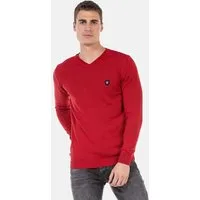 Cipo & Baxx V-Ausschnitt-Pullover Pullover (1-tlg) mit V-Ausschnitt, CP242