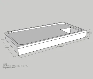 Neuesbad Wannenträger für Kaldewei Superplan XXL 140x75x4 SD21829
