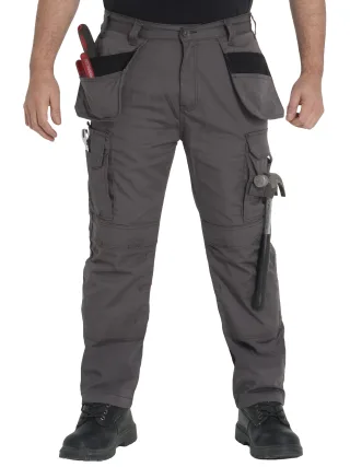 Kruze von Enzo | Herren Cargo-Arbeitsjeans - Grau