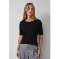 s.Oliver Kurzarmshirt T-Shirt Geripptes Jerseyshirt aus Baumwollstretch