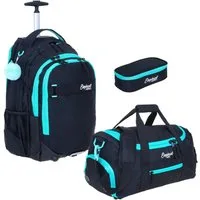 ELEPHANT Schulrucksack Schultrolley Trolley Hero Signature Schulrucksack (3 Teile Set), Rucksacktrolley Schule Rucksack Trolly, Sporttasche, Mäppchen Box +tsm