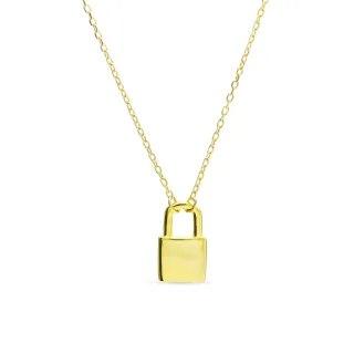 Luxenter Imlor-Halskette aus 925er Sterlingsilber mit 18 Karat Gelbgoldplattierung