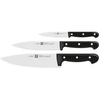 Zwilling Messer-Set TWIN Chef 2 (Set, 3-tlg., 1 Spickrmesser (10 cm), 1 Fleischmesser (16 cm), 1 Kochmesser (20 cm), Sonderschmelze, Ergonomisch, Robust, Langlebig