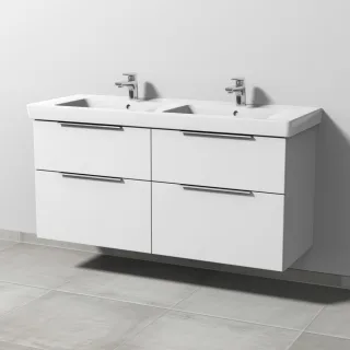 Sanipa 3way Waschtischunterbau zu Villeroy & Boch Subway 2.0 Waschtisch mit 4 Auszügen, Weiß-Soft UM61743