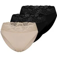 Nina Von C. Jazz-Pants Slips 3er Pack Slipboutique (Spar-Set, 3-St) Jazz Pants - Blickdicht - Mit breitem Spitzenbund