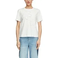 comma T-Shirt mit Stickereien