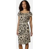 Ragwear Shirtkleid Lilithe YOUMODO Sommerkleid mit Alloverprint und Flechtgürtel