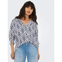 ONLY Kurzarmbluse ONLRAYA 3/4 SHIRT WVN NOOS Viskose, regular fit