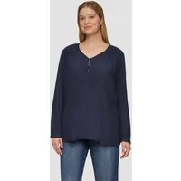 s.Oliver Langarmbluse Bluse Strukturierte Bluse aus Viskosemix mit Smok Detail