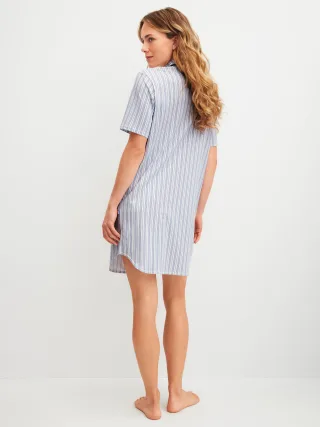 CALIDA - DAMEN Sleepshirt aura blue - Gr. - S